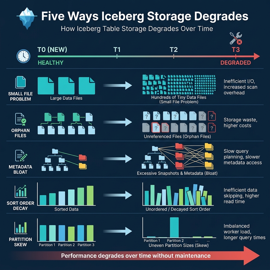 Banner image for article: How Data Lake Table Storage Degrades Over Time