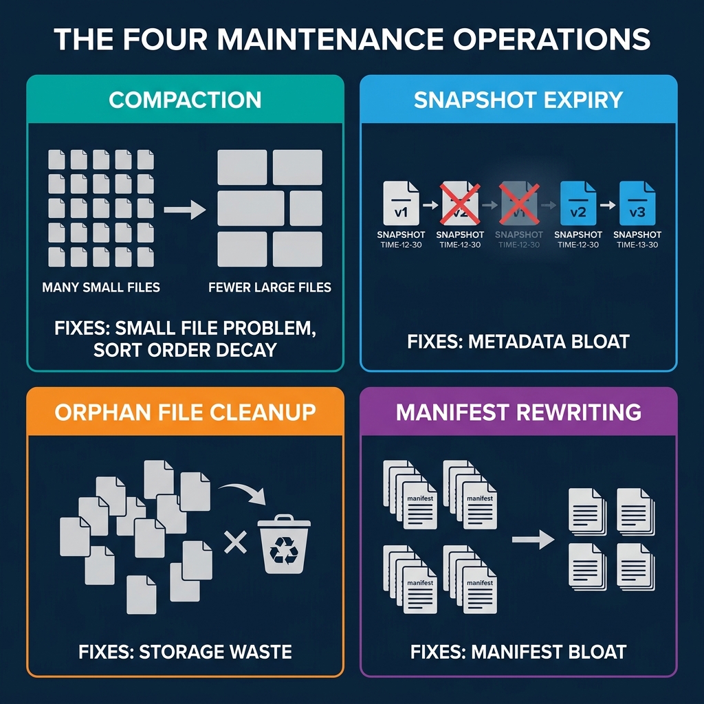 Banner image for article: Maintaining Apache Iceberg Tables: Compaction, Expiry, and Cleanup